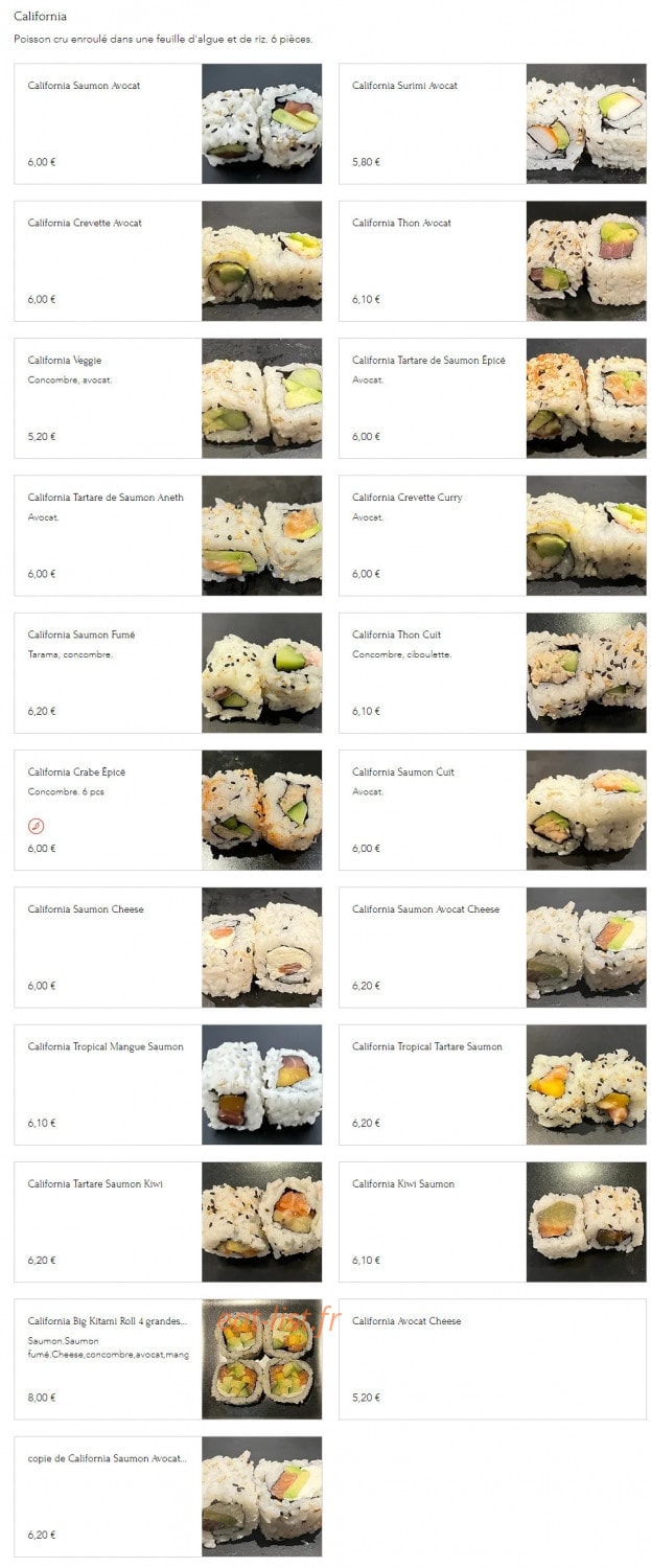 Kitami Sushi — carte page 4
