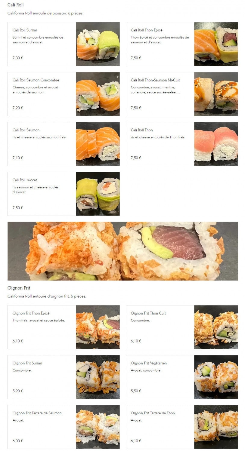 Kitami Sushi — carte page 5