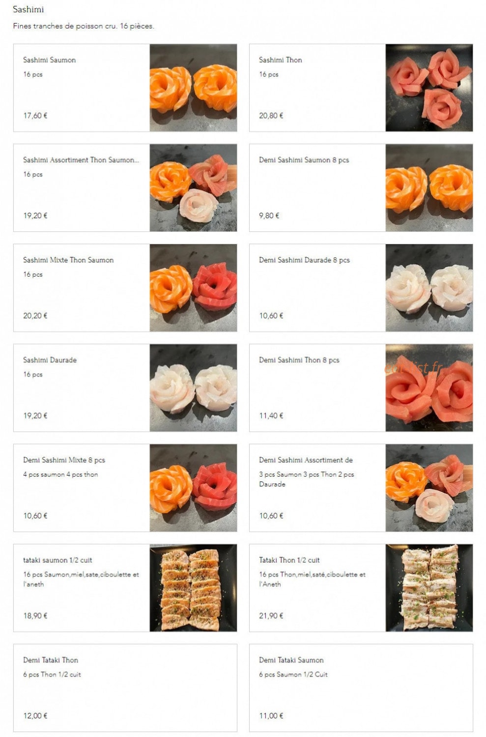 Kitami Sushi — carte page 12