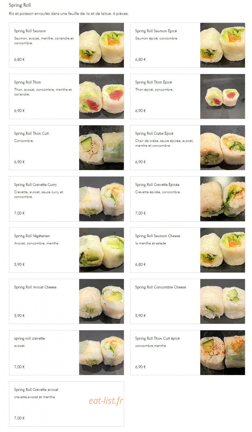 Kitami Sushi — carte page 6