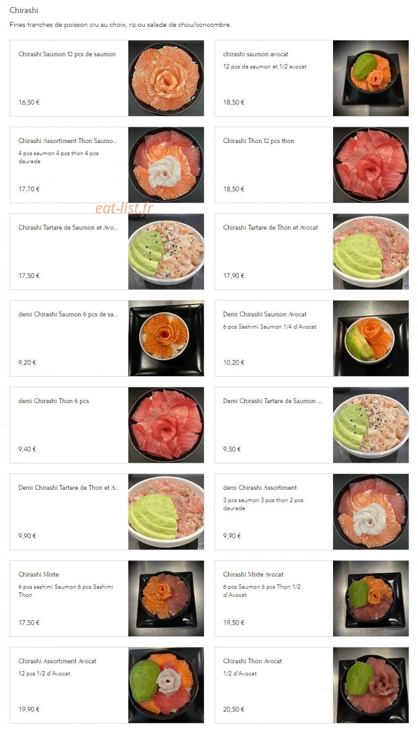 Kitami Sushi — carte page 11