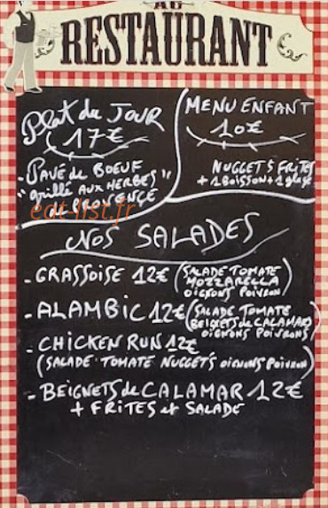 L'Alambic — carte page 1