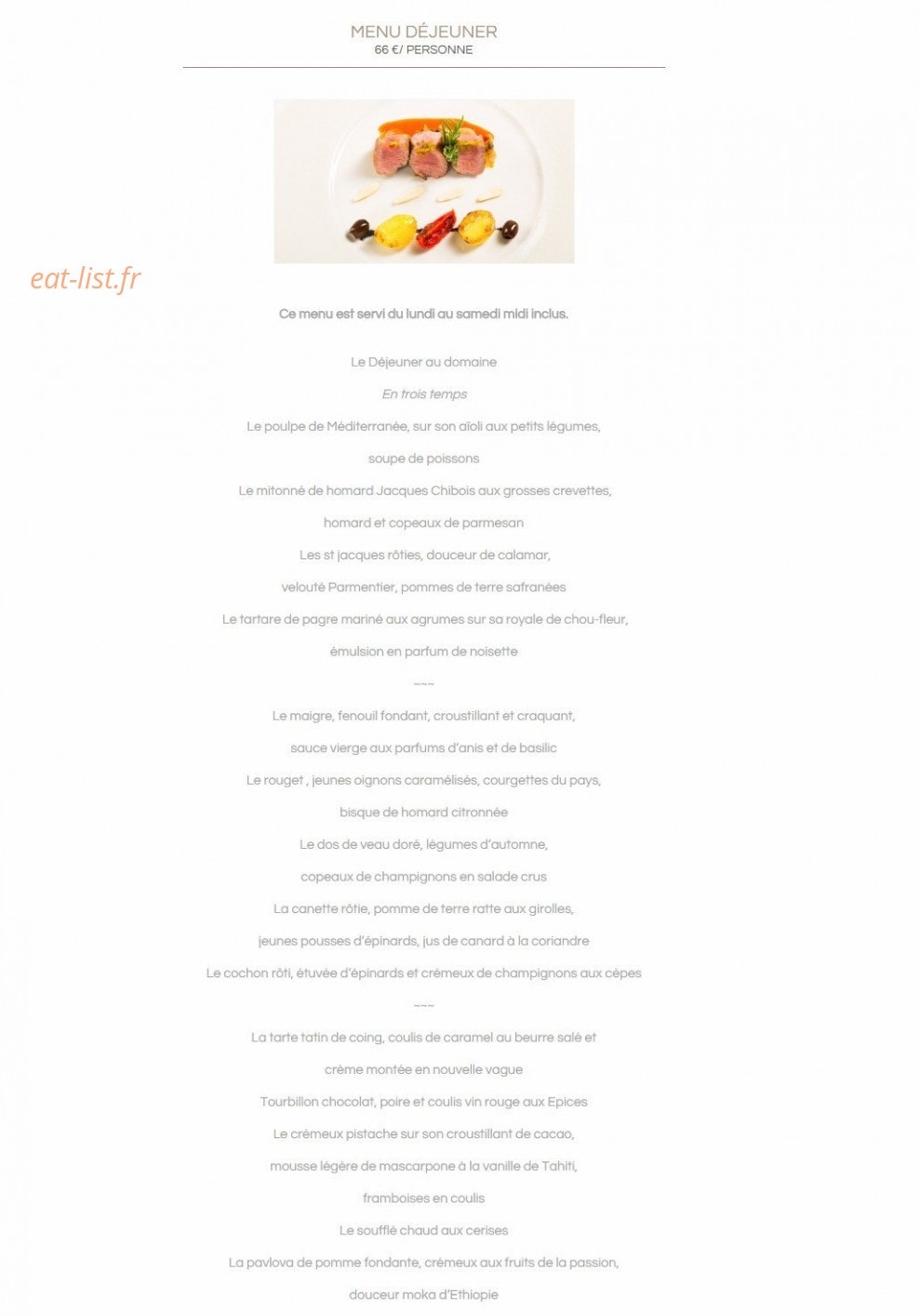 La Bastide Saint Antoine — carte page 4