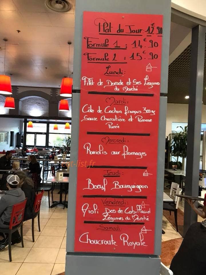 La brasserie — carte page 1