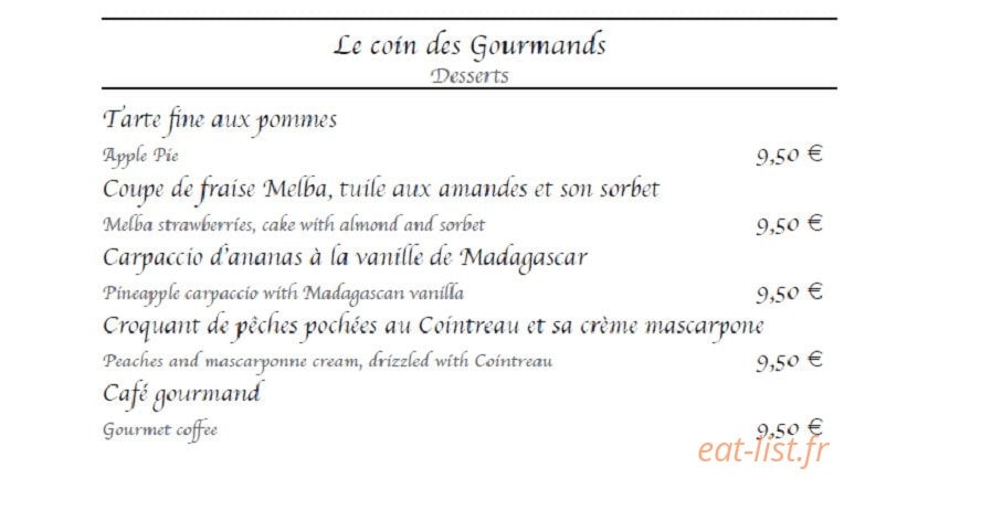La Closerie — carte page 5