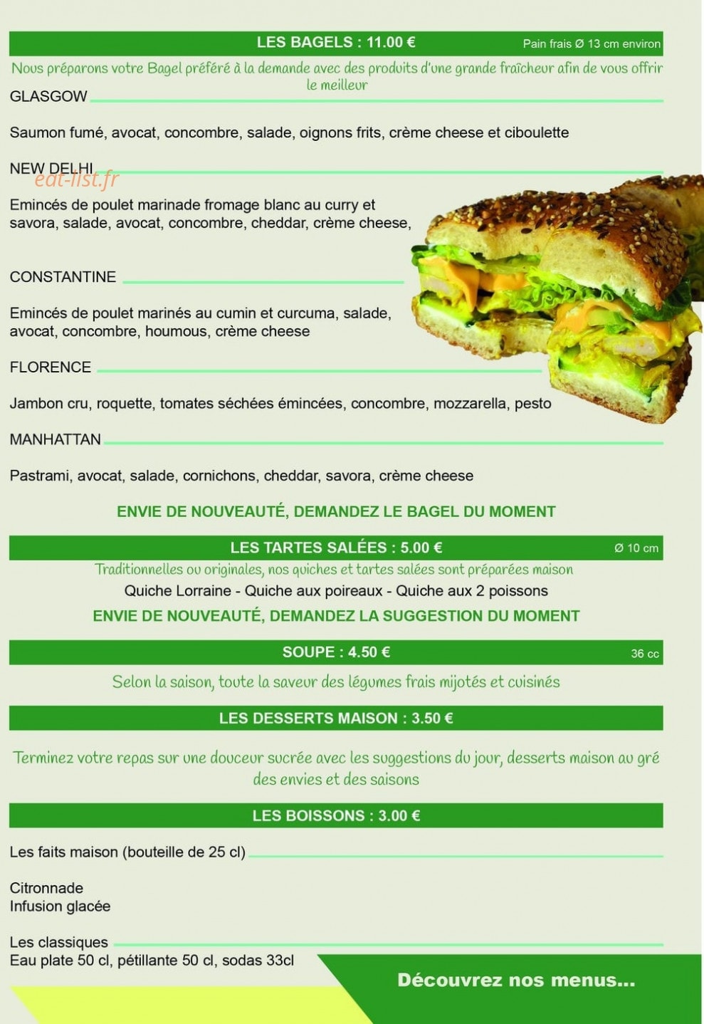 La Petite Cantine — carte page 4