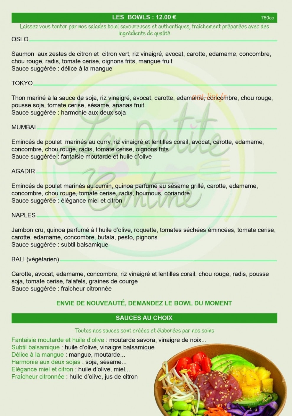 La Petite Cantine — carte page 3
