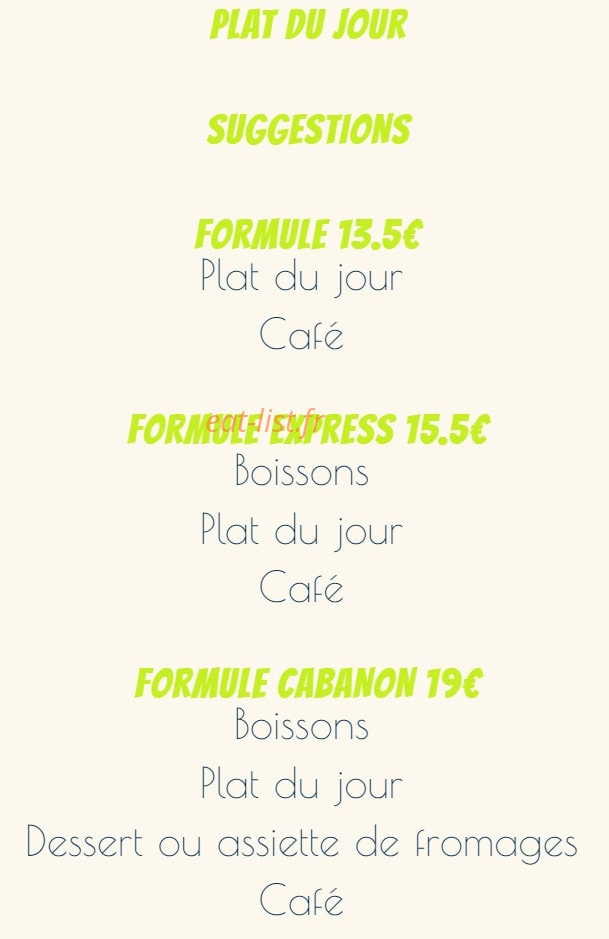 Le Cabanon — carte page 3