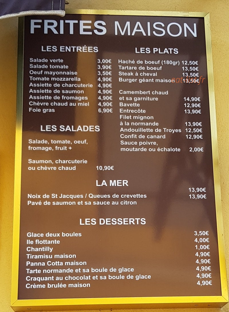Le Petit Caboulot — carte page 1