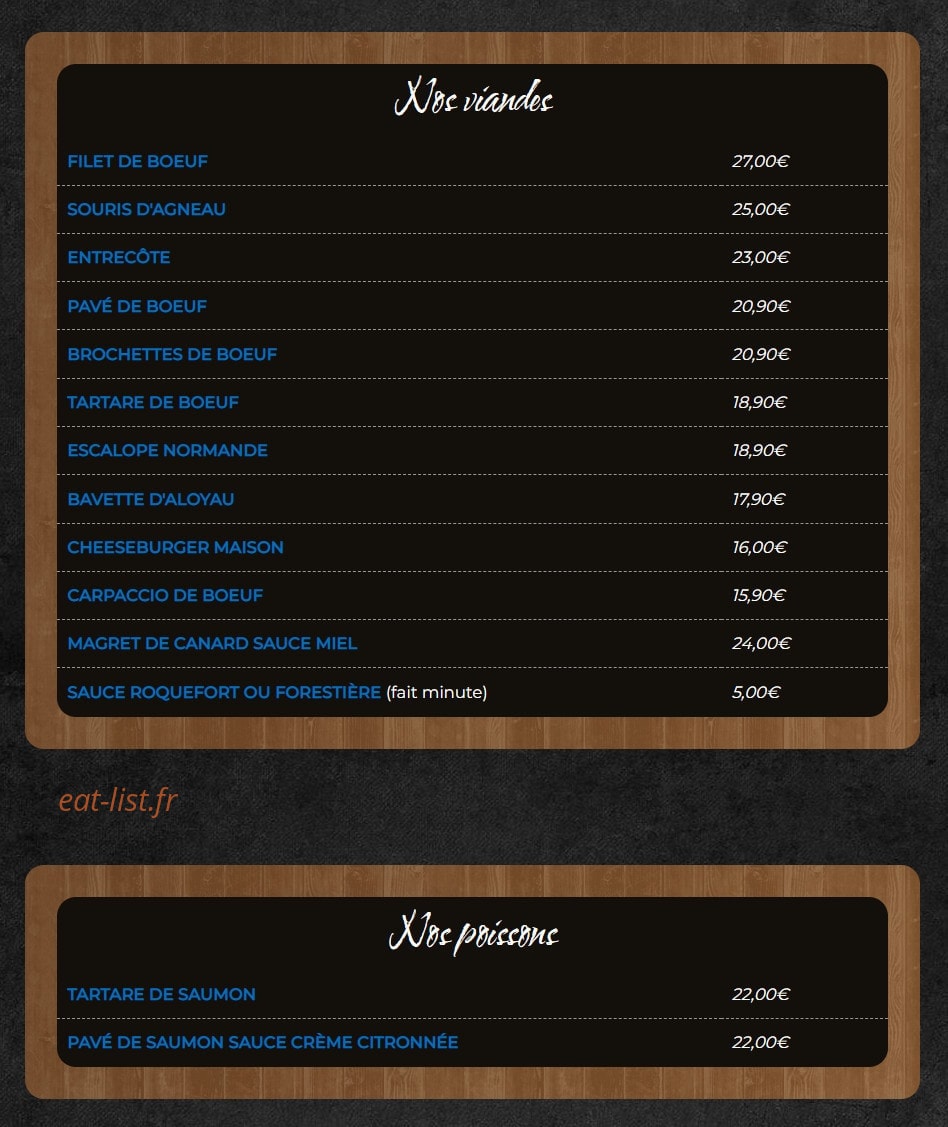 Le Saint Jacques — carte page 1
