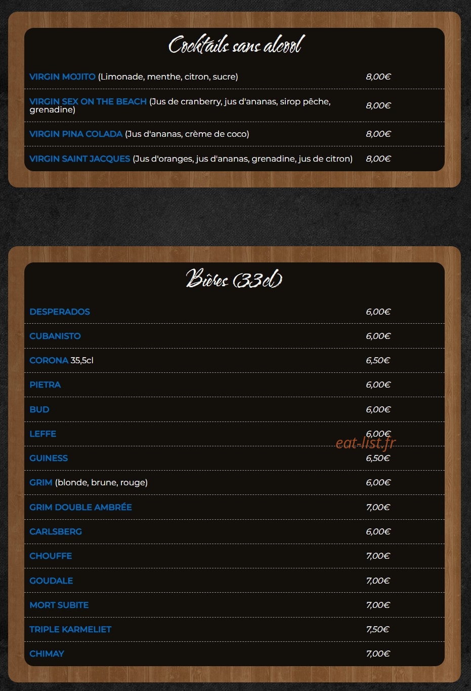 Le Saint Jacques — carte page 11