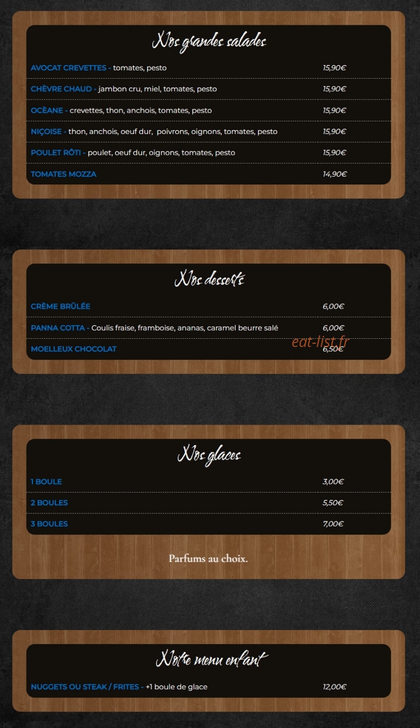 Le Saint Jacques — carte page 2