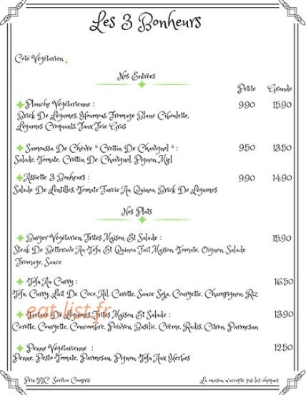 Les 3 bonheurs — carte page 1
