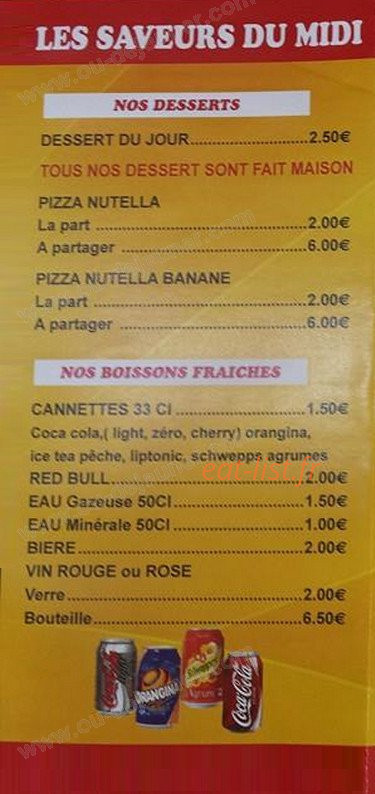 Les saveurs du midi — carte page 6