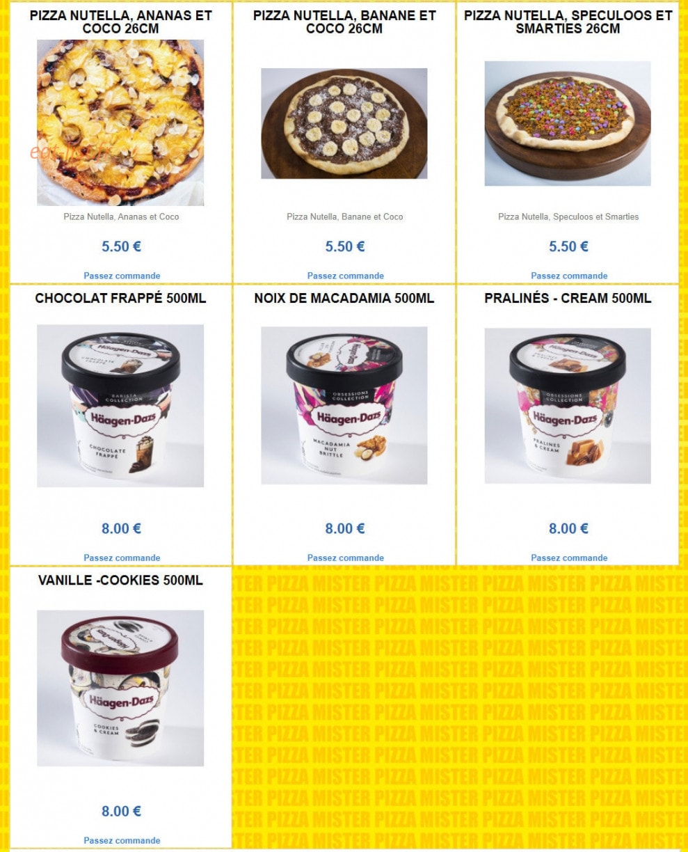 Mister Pizza — carte page 11