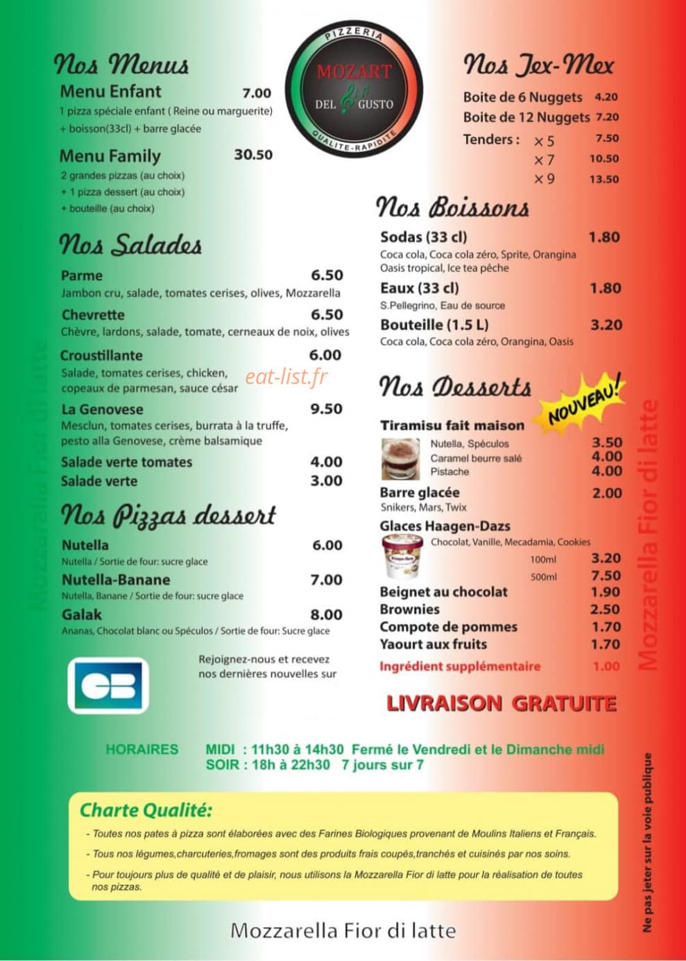 Mozart Del Gusto — carte page 2
