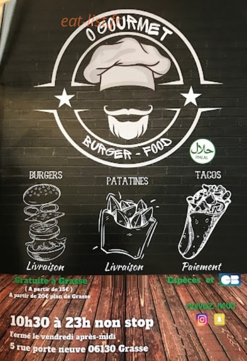 O'Gourmet — carte page 1