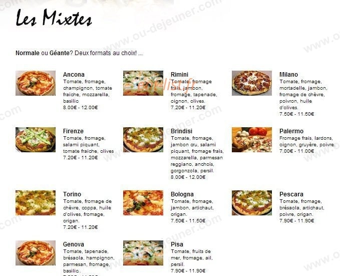 Pizza Boy's — carte page 2