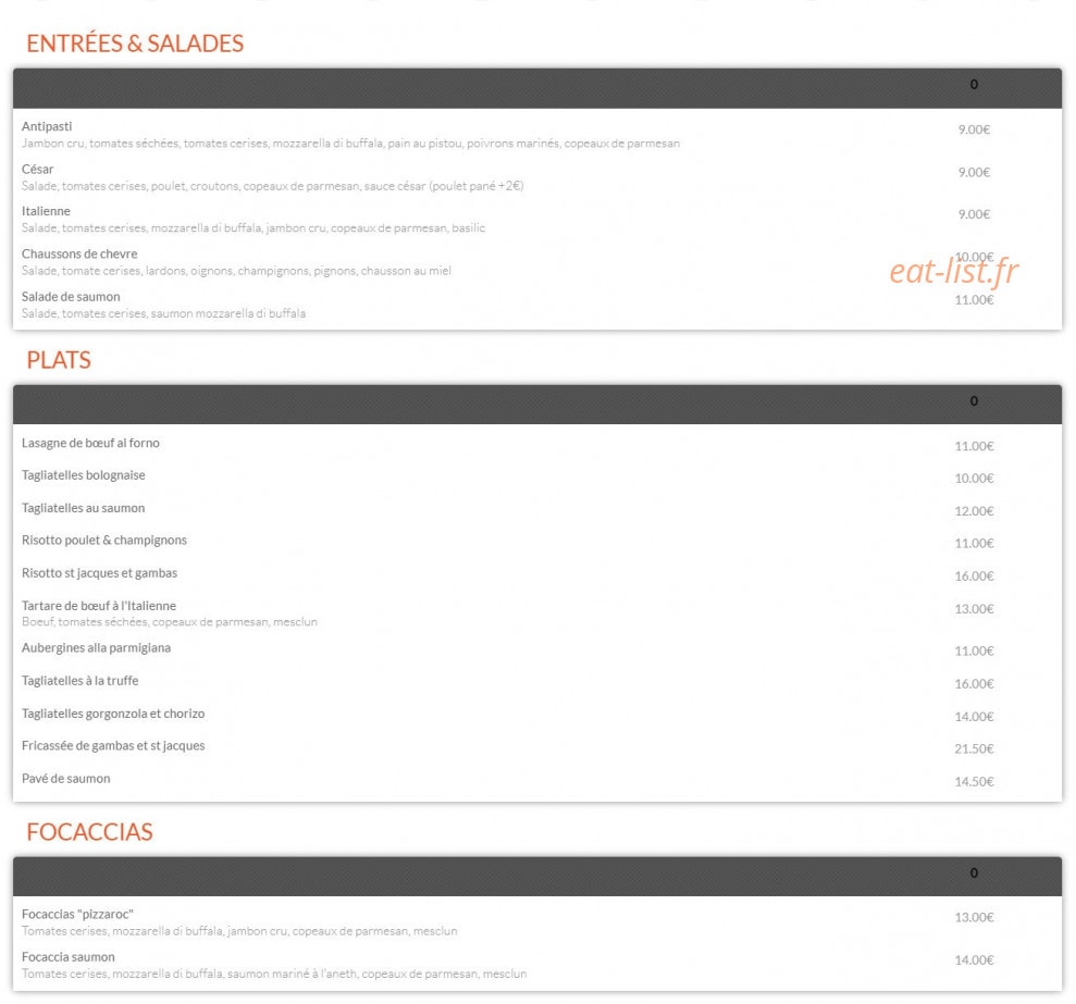 Pizza ginno — carte page 1