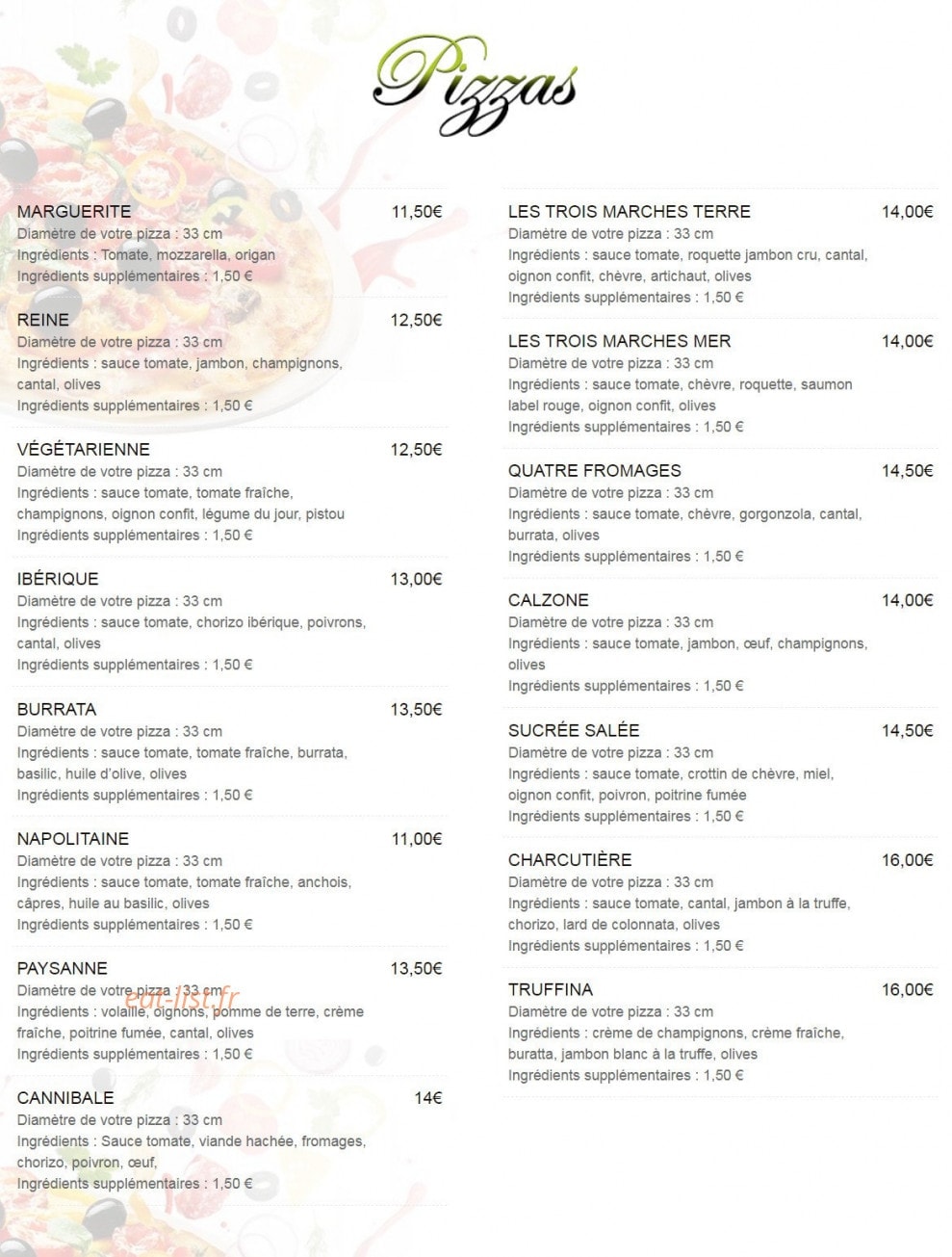 Restaurant les 3 marches — carte page 3