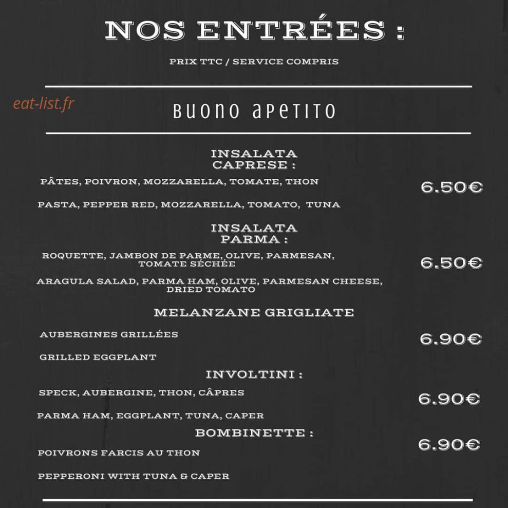 Savore — carte page 1