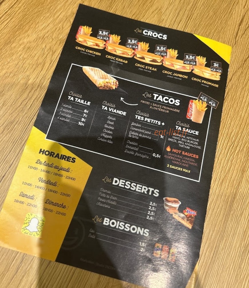 Smiley Kebab&Tacos — carte page 3