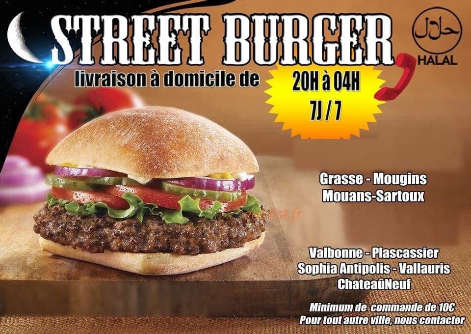 Street Burger — carte page 1
