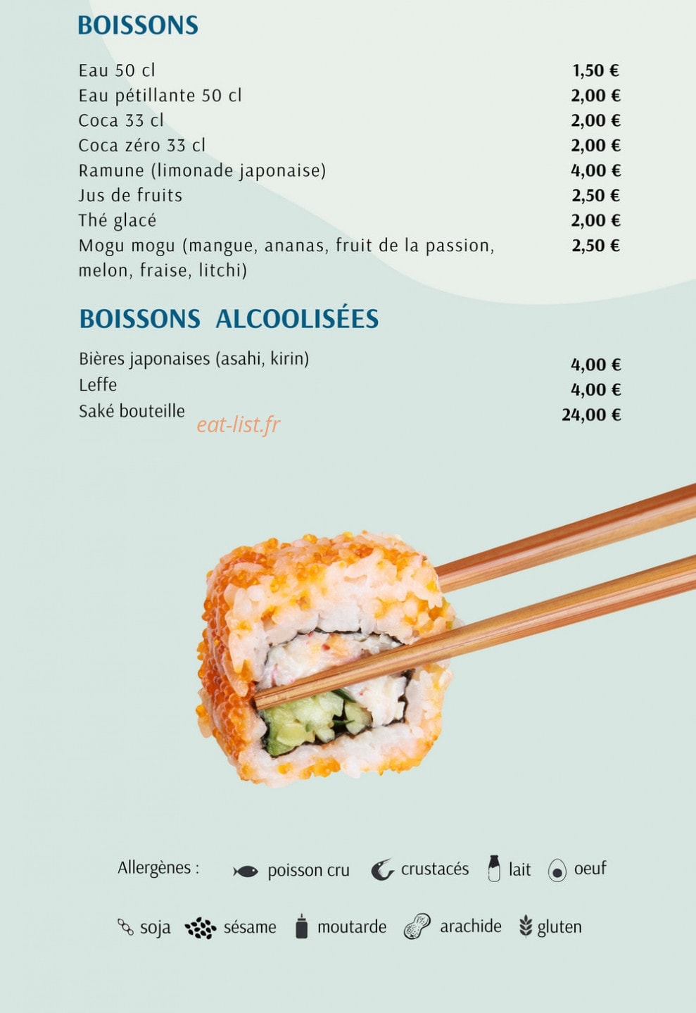 Sushi Yama — carte page 6