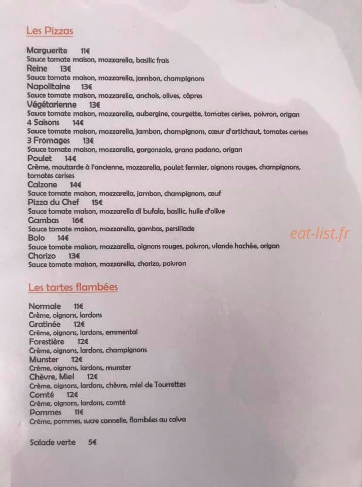 Restaurant Que La Famille — carte page 2