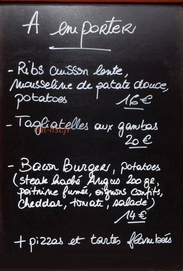 Restaurant Que La Famille — carte page 1
