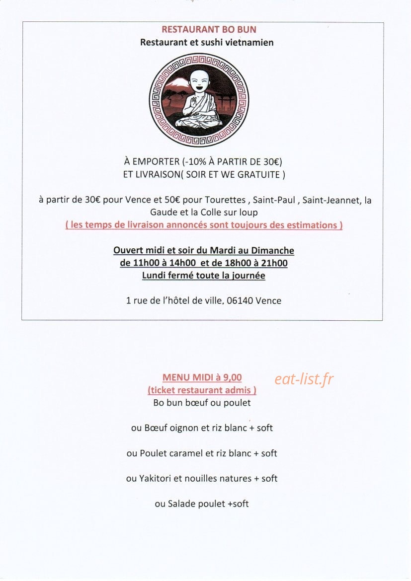 bo bun — carte page 1