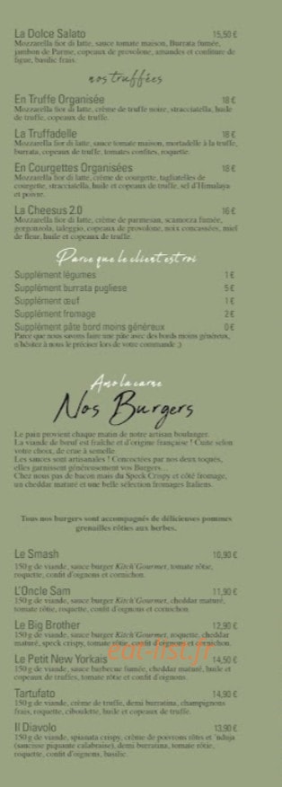 Kitch' Pizza — carte page 4