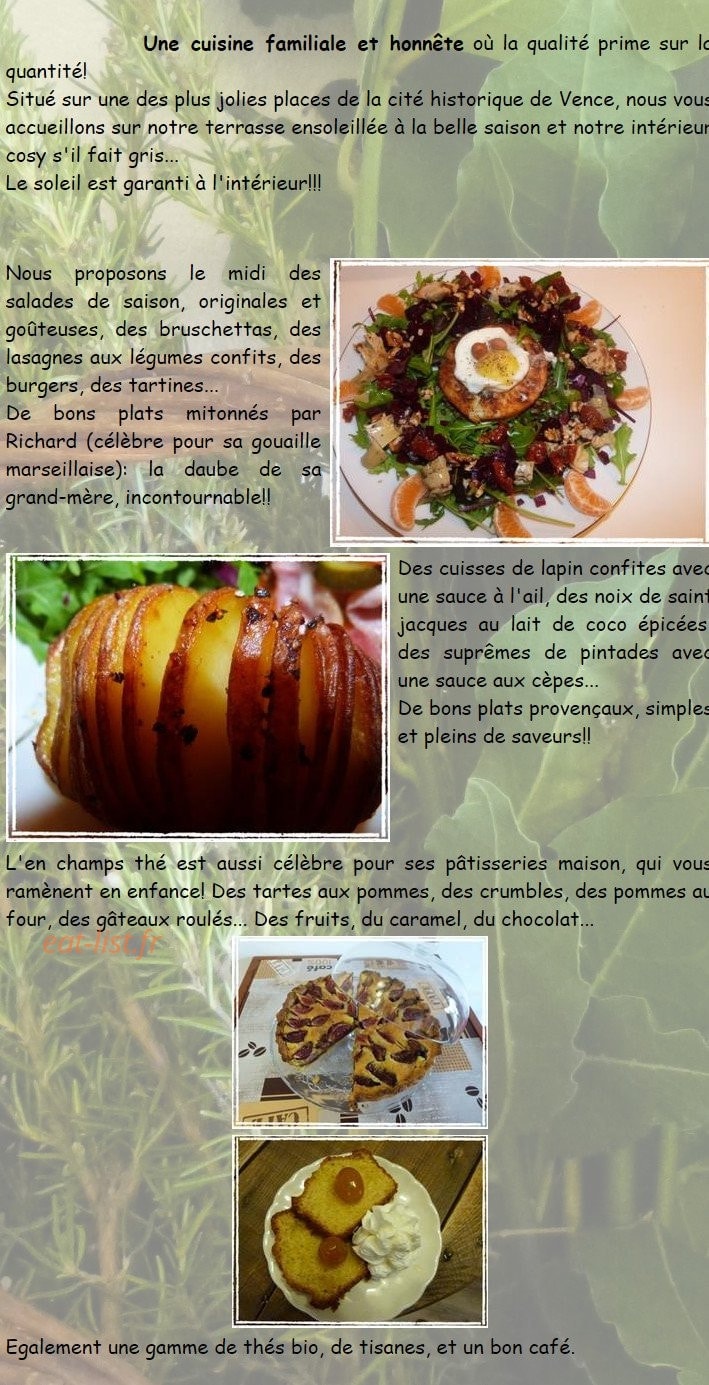 L'en champs thé — carte page 1