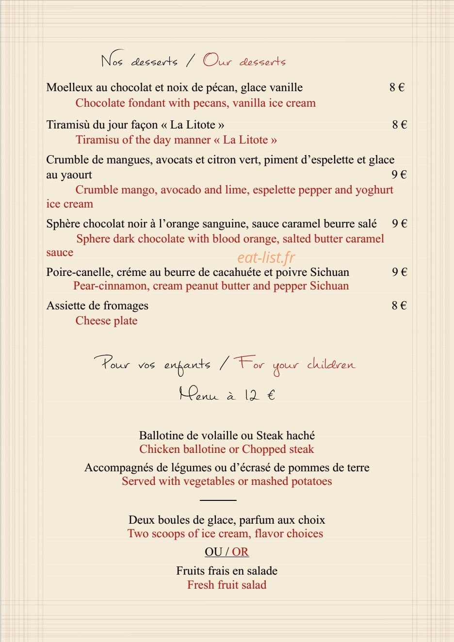 La Litote — carte page 2