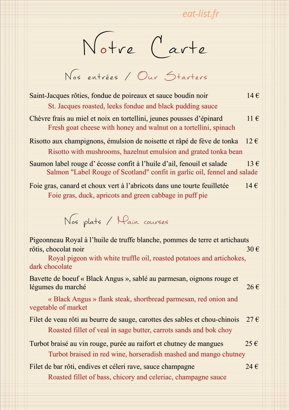 La Litote — carte page 1