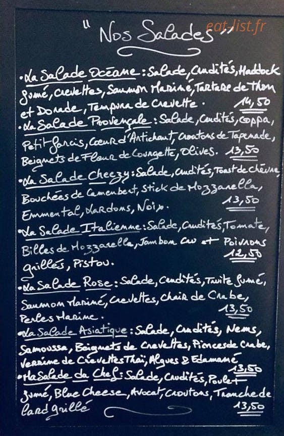 La Marmite — carte page 1