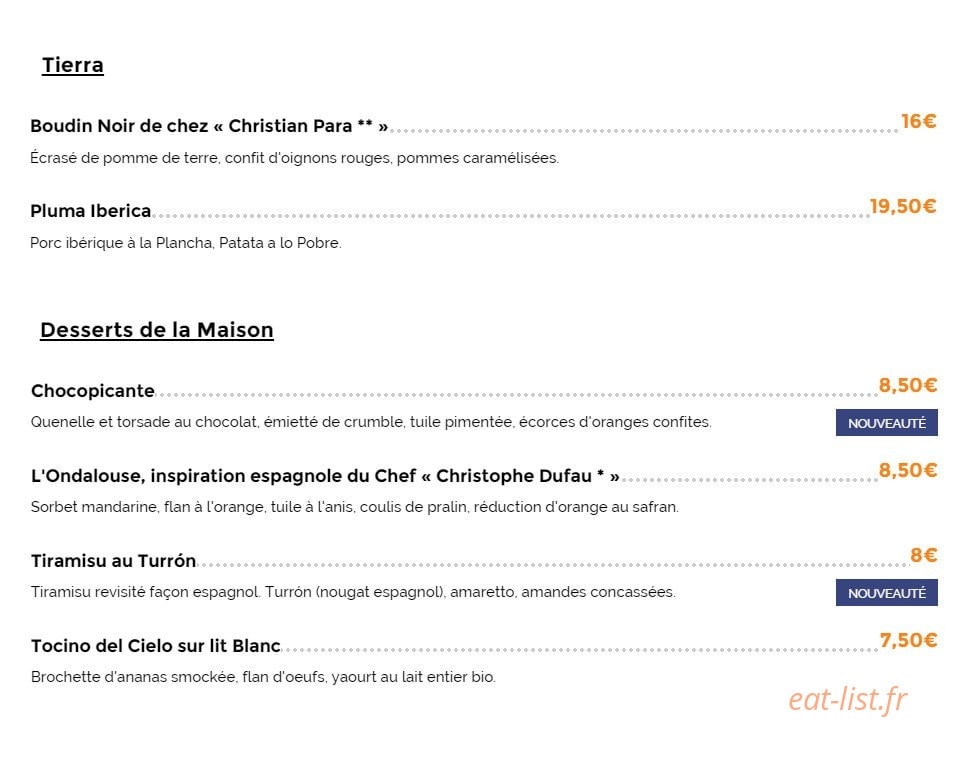 La Onda — carte page 2
