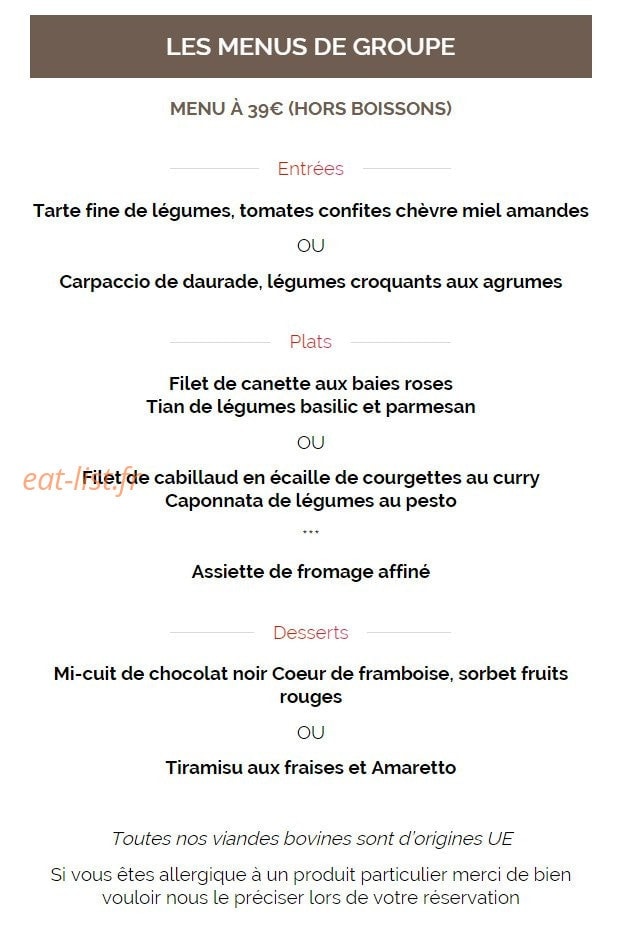 La table du Cantemerle — carte page 10