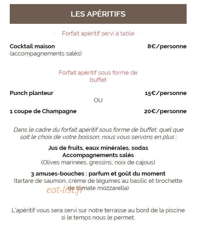 La table du Cantemerle — carte page 9