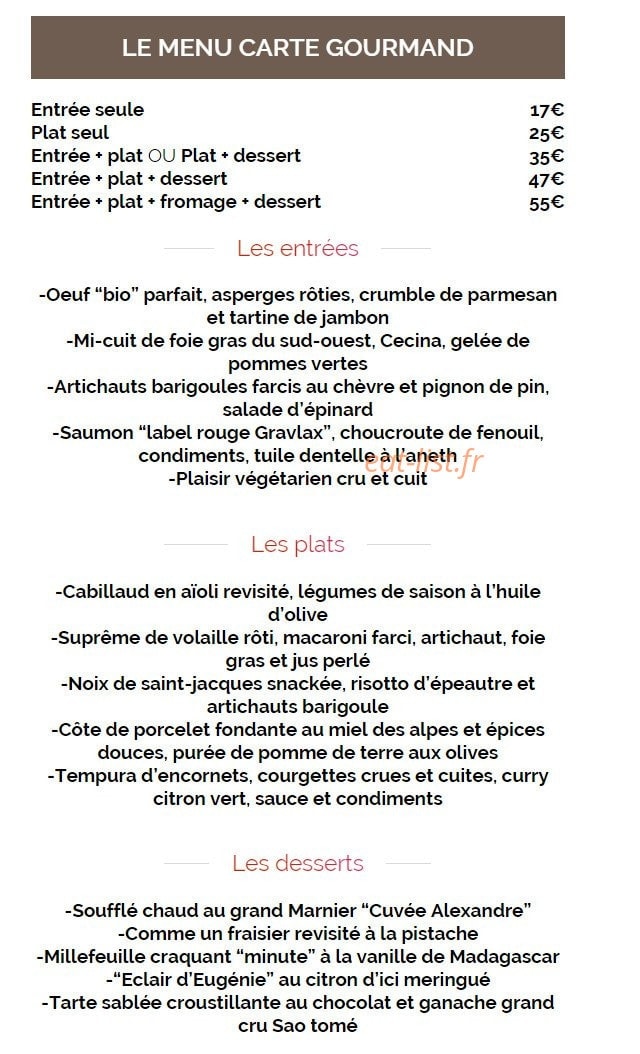 La table du Cantemerle — carte page 3