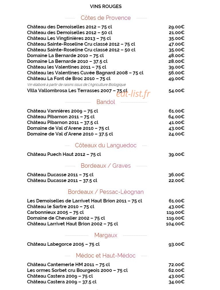 La table du Cantemerle — carte page 6