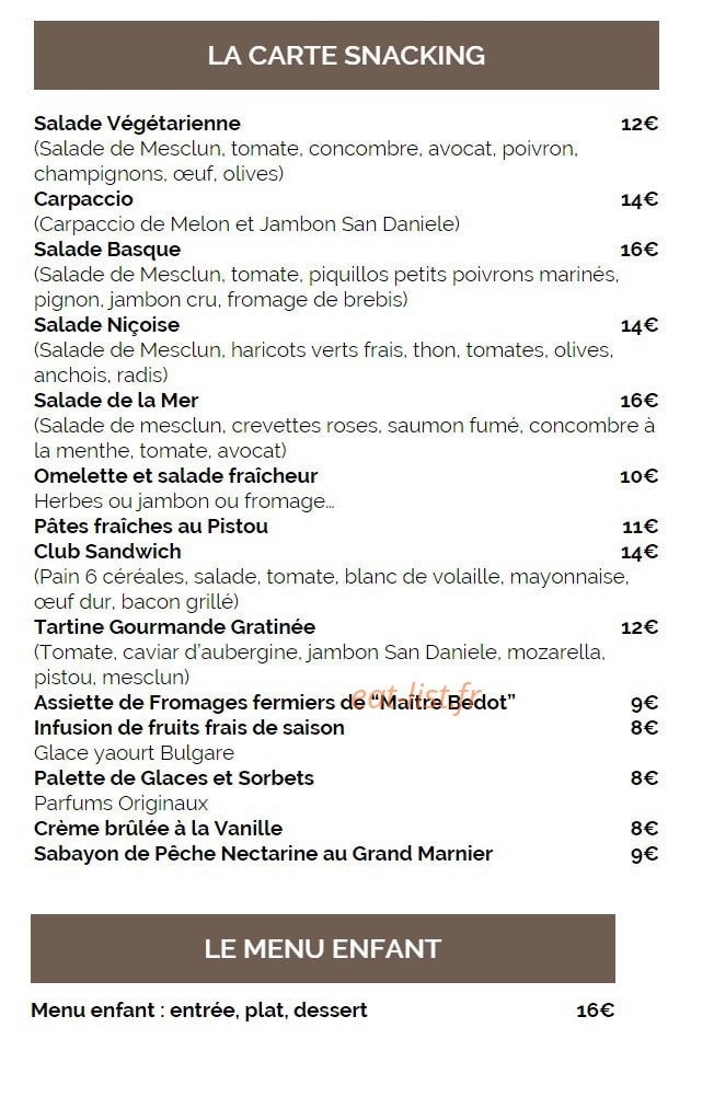 La table du Cantemerle — carte page 2