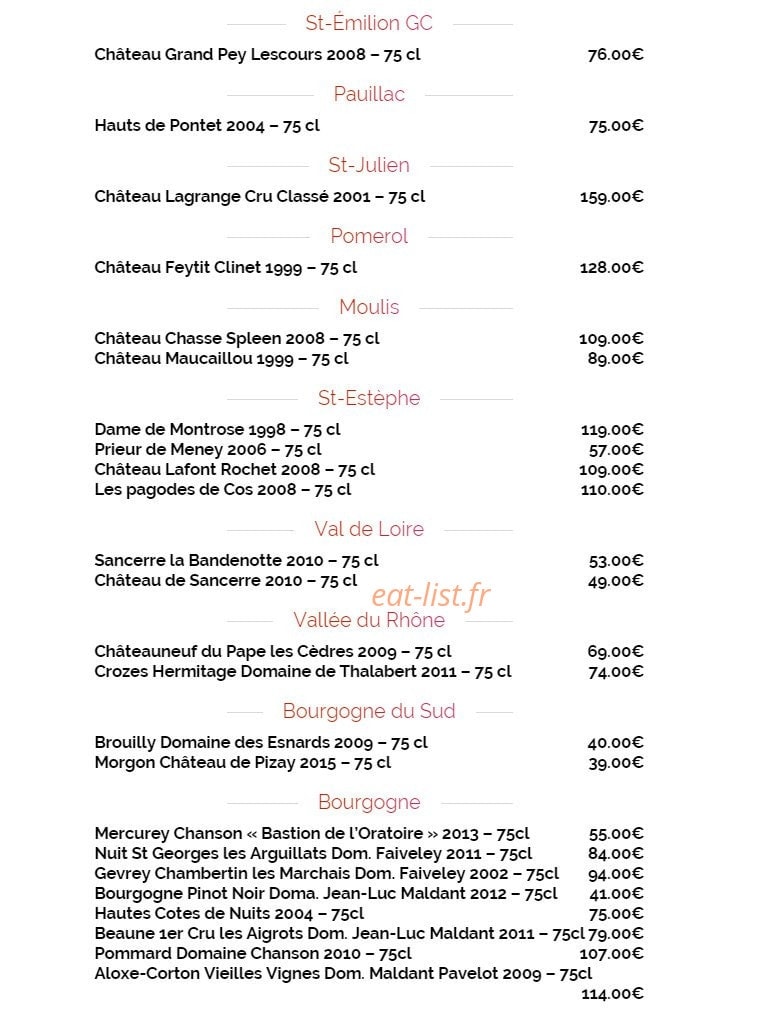 La table du Cantemerle — carte page 7