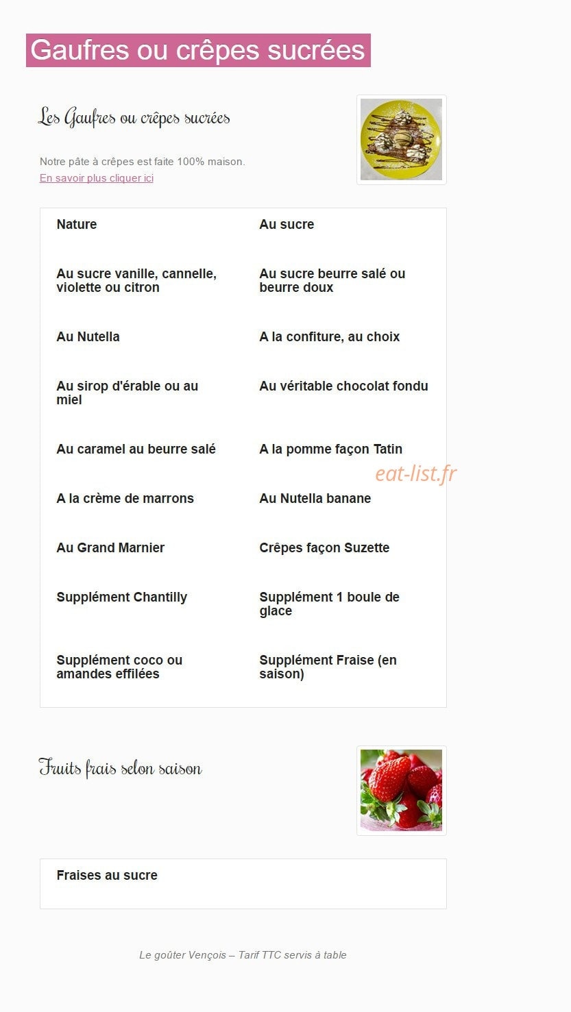 Le goûter Vençois — carte page 3
