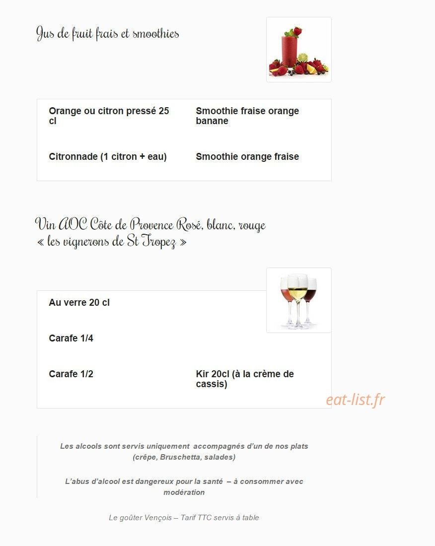 Le goûter Vençois — carte page 7