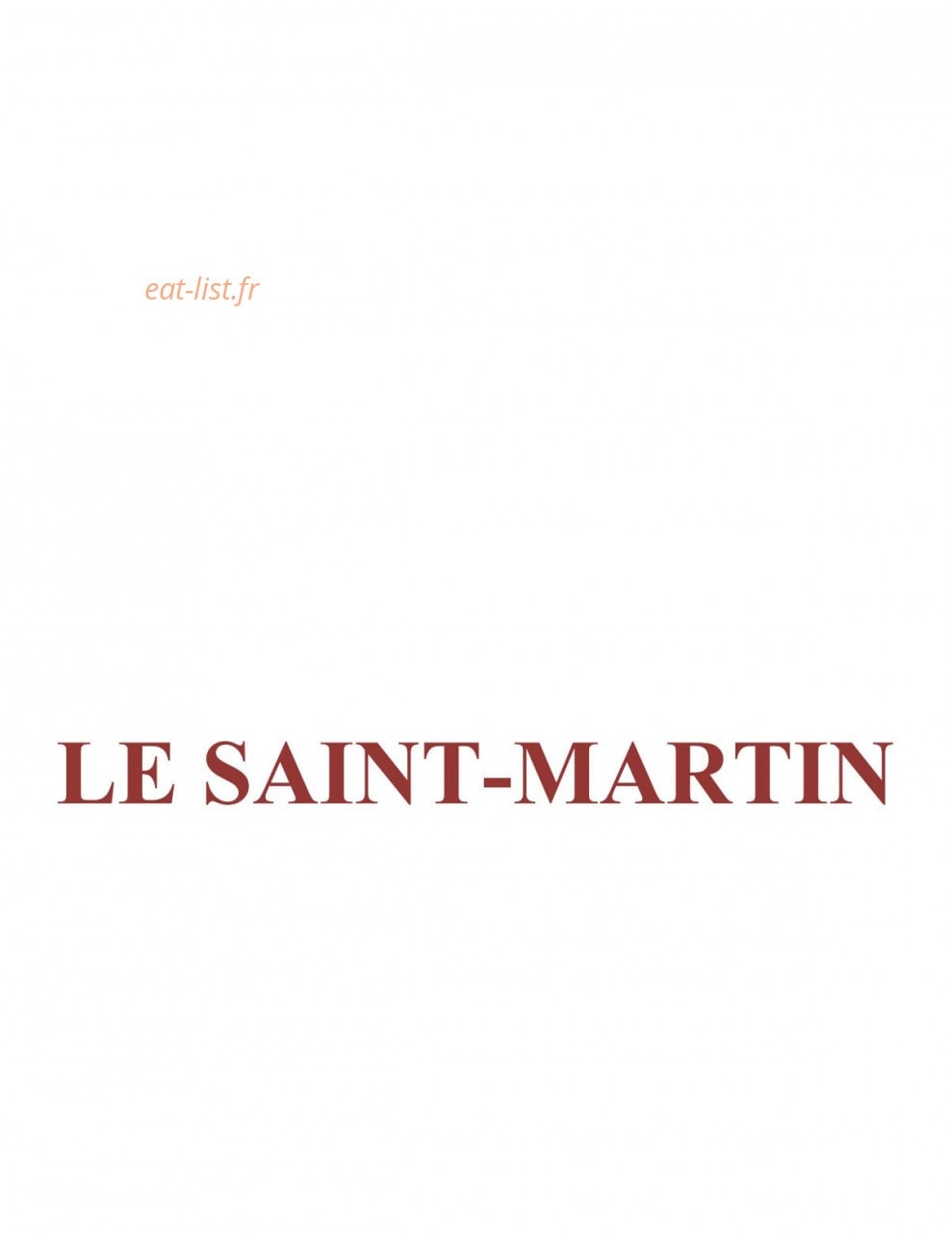 Le Saint-Martin — carte page 1