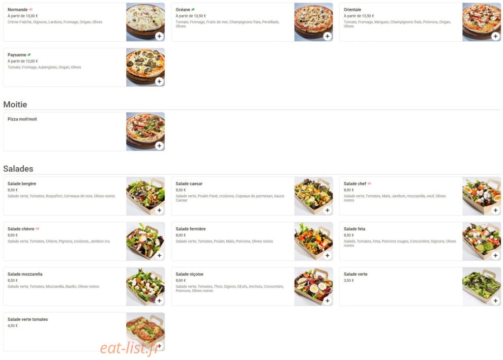 Mister Pizza — carte page 4