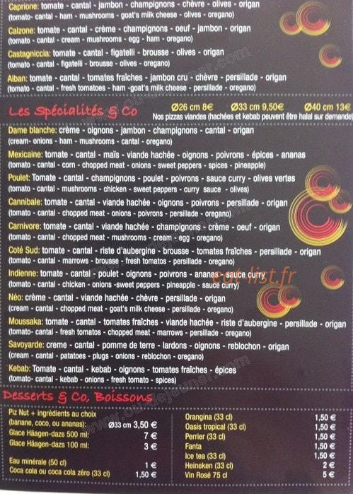 Pizza & Co — carte page 3