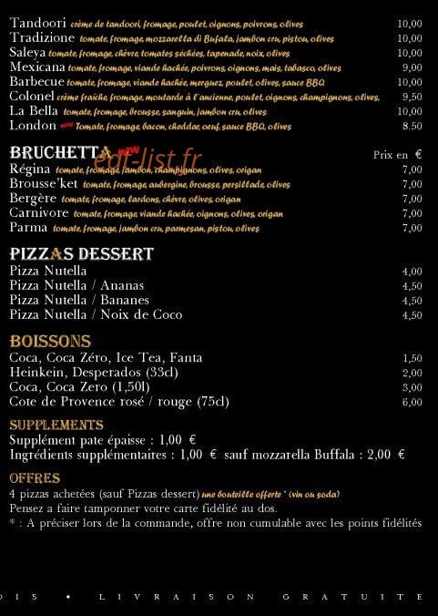 Pizzaddict — carte page 3