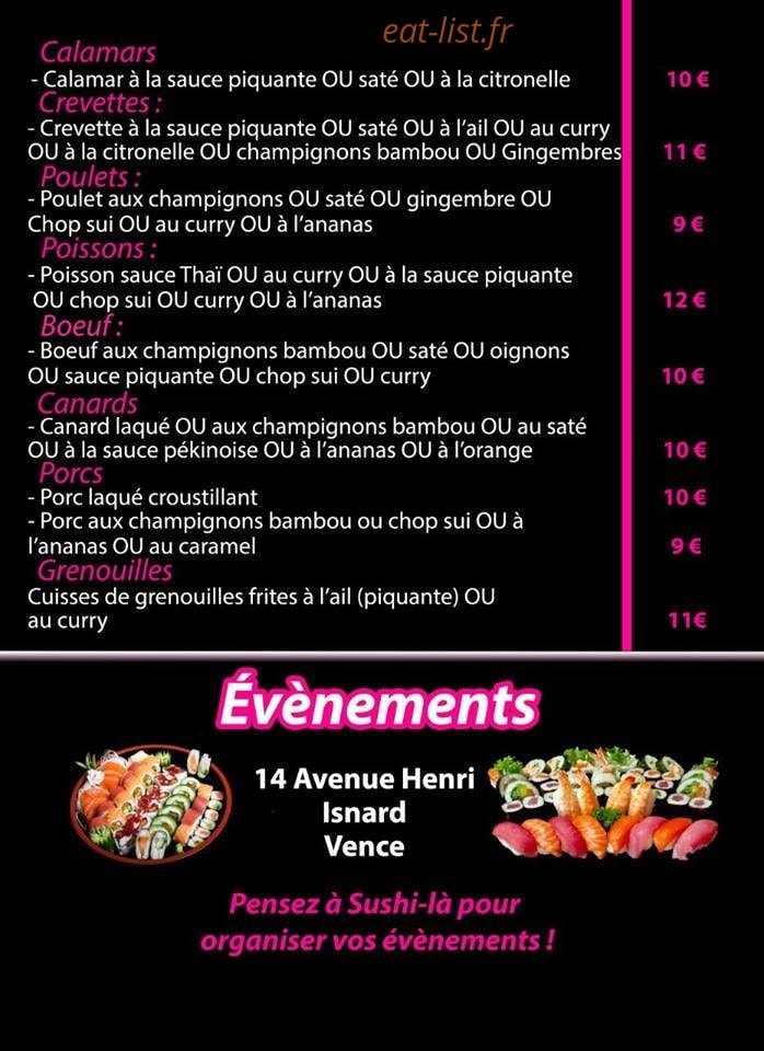 Sushi-là — carte page 2